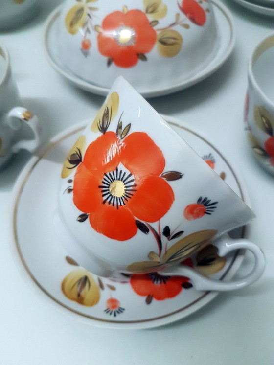 Image 1 of Servizio da tè della fabbrica di porcellana Baranovsky
