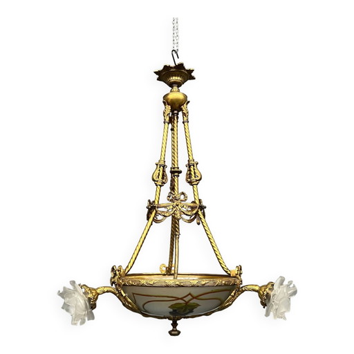 Lustre de style Louis XVI. – kroonluchters, Bronze, Glass