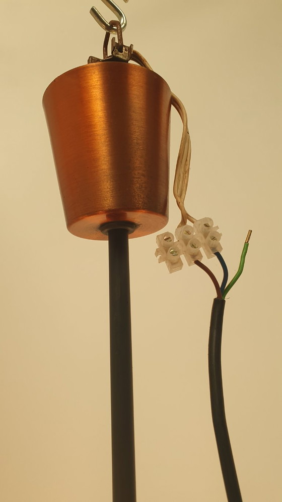 Lustre vintage en laiton et cuivre, style années 50, Arredoluce Murano – Copper, Glass (photo 19 of 20)