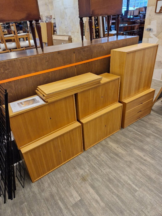 Image 1 of Parete attrezzata vintage WHB rovere/nero anni '70