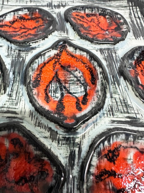 Image 1 of Juego de ostras pintado a mano, Pornic, Francia, década de 1950.