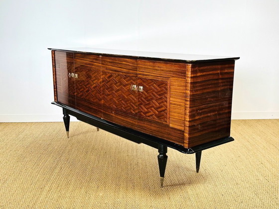 Image 1 of Sideboard aus Makassar-Ebenholz im Art-Deco-Stil, Frankreich, 1940er Jahre