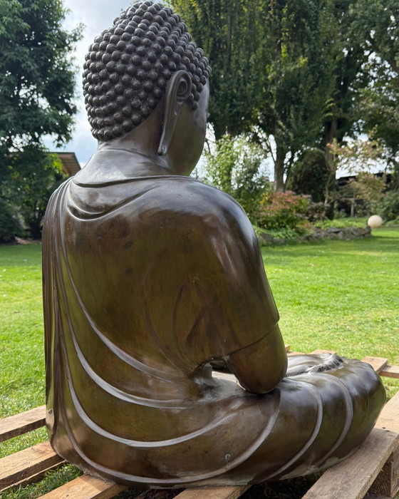 89 cm Buda Amida Japonés de Bronce – Estilo Kamakura Daibutsu – Amida Mudra XXL – Esculturas, Bronze (photo 7 of 11)
