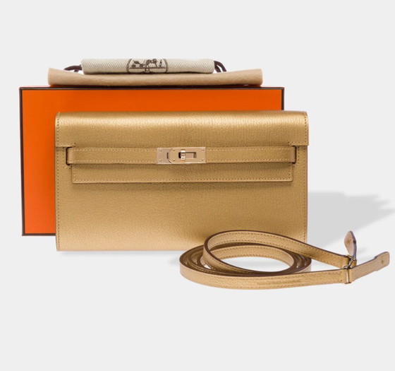 Image 1 of Sac HERMES Kelly zu gehen en Cuir Doré - 103378