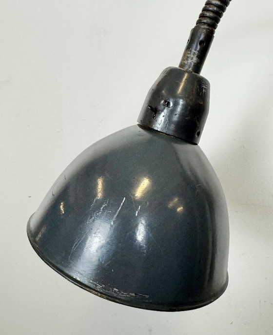 Image 1 of Dark Grey Industrial Scissor Wall Lamp from Elektroinstala, 1960s