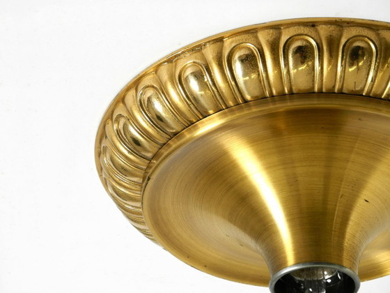 Image 1 of Lampe murale ou plafonnier ronde en laiton et métal, style pop art des années 1960, par Sölken