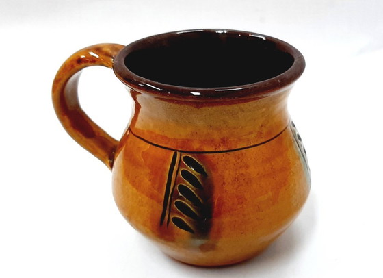 Image 1 of Vintage geglazuurde keramische kan, kan