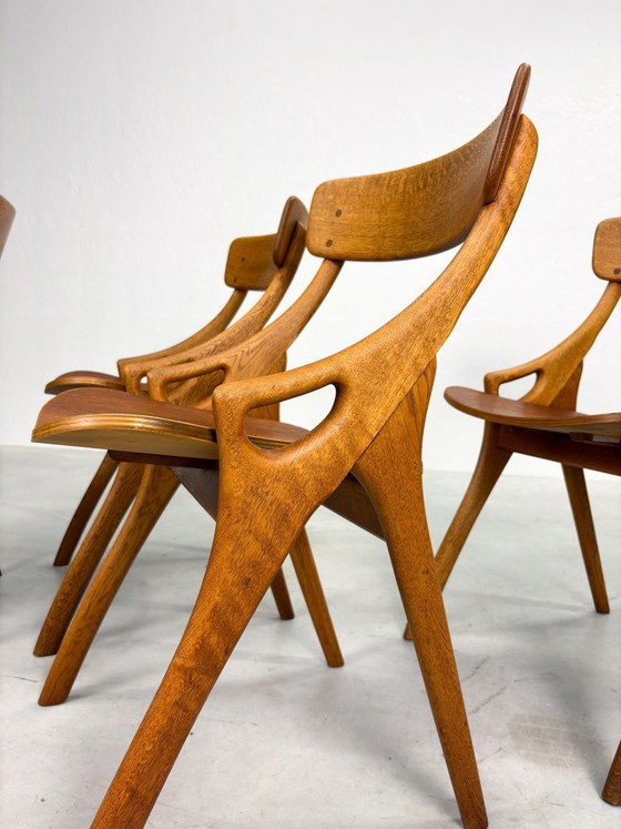 Image 1 of Set di sedie da pranzo in rovere stile Arne Hovmand Olsen
