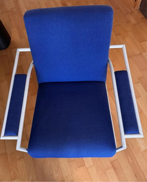 Beautiful Deep Blue Gelderland armchair, model 4735 incl. certificate