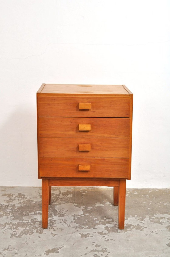 Vintage Oak Design Chest of Drawers, 1960s – Wood (photo 4 of 8)