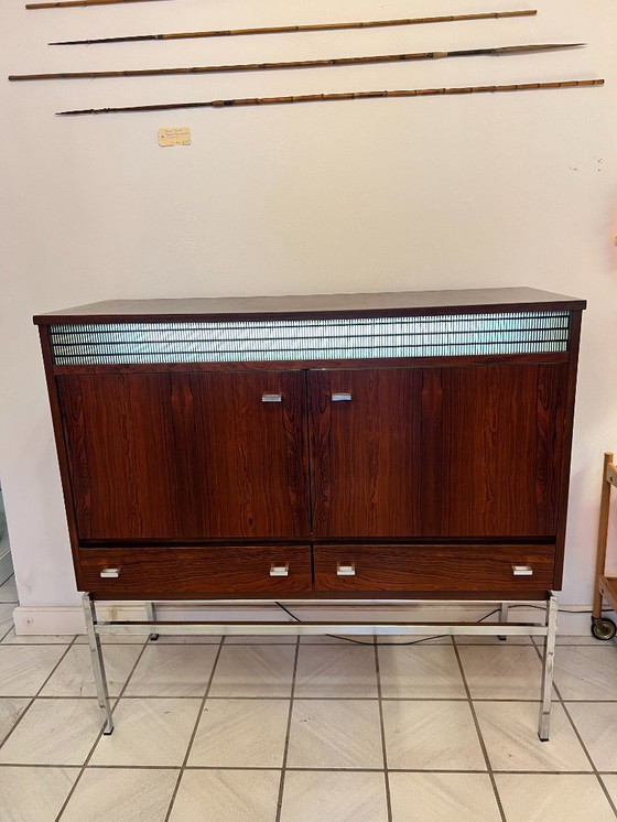 Image 1 of Meuble de bar vintage / Buffet avec éclairage, palissandre, années 1960