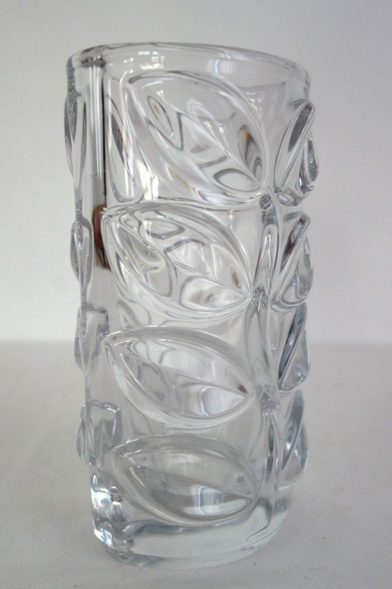 Image 1 of Jarrón antiguo de cristal con follaje Vannes