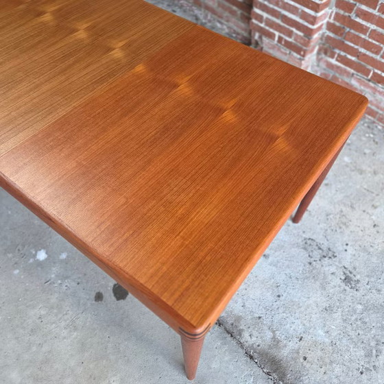 H.W. Klein, Bramin extendable dining table + 6 chairs teak 60's, Dining set, Wood, Brown (photo 14 of 22)