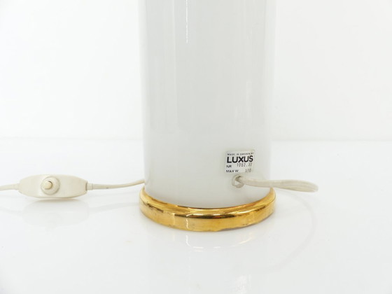 Image 1 of Base per lampada in vetro opalino bianco, Uno & Östen Kristiansson per Luxus Svezia 1970