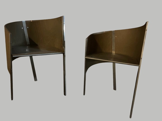 Image 1 of Pair of armchairs by Paolo Pallucco & Mireille Rivier, 1988, Italy