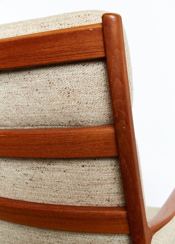 Image 1 of Poltrona Senator Mid-Century con schienale alto in teak di Ole Wanscher per Poul Jeppesen