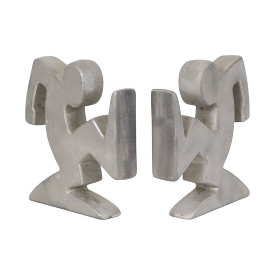 Designer Metal Bookends La Linea Osvaldo Cavandoli – Decorative Objects, Aluminium (photo 12 of 15)