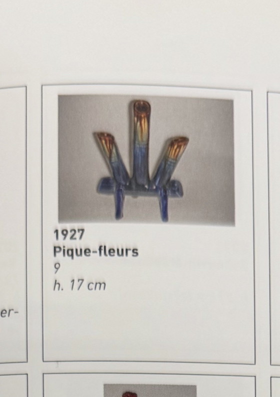 Art Deco Pique-Fleurs by Faïencerie de Thulin, Belgium – Vases, Ceramic (photo 11 of 12)