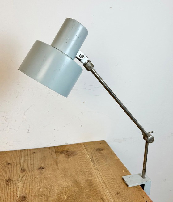 Image 1 of Lampada da scrivania per ufficio industriale grigia di Elektrosvit, anni '70