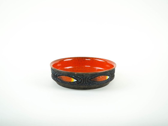 Ciotola in ceramica, design svedese, anni '70, prodotta in Svezia, Ciotole, Multicolore (foto 2 di 9)