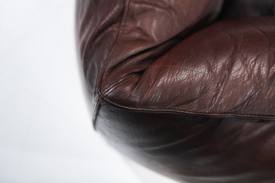 Image 1 of Perfecte, gepatineerde Le Bambole leren bank van Mario Bellini - B&B Italia