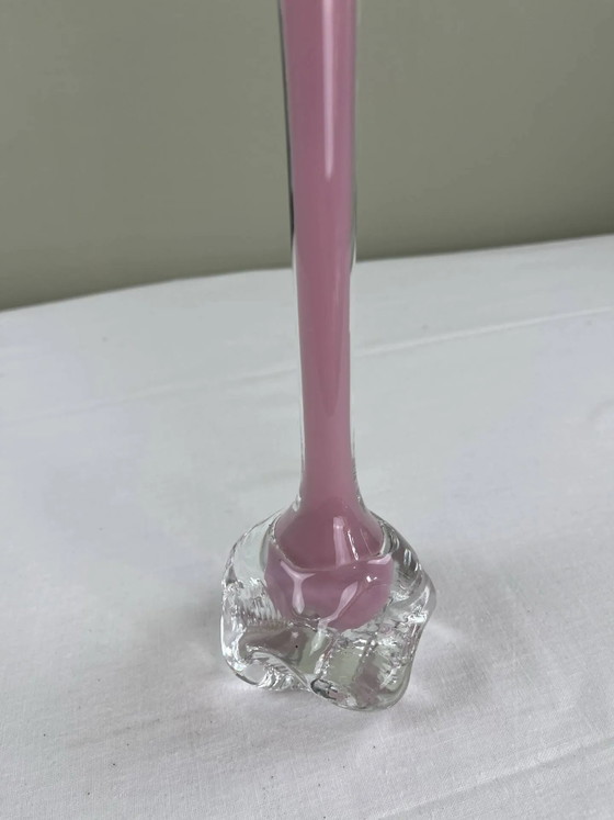 Sculptural glass soliflore in pink – Vases, Crystal, Design (photo 4 of 8)