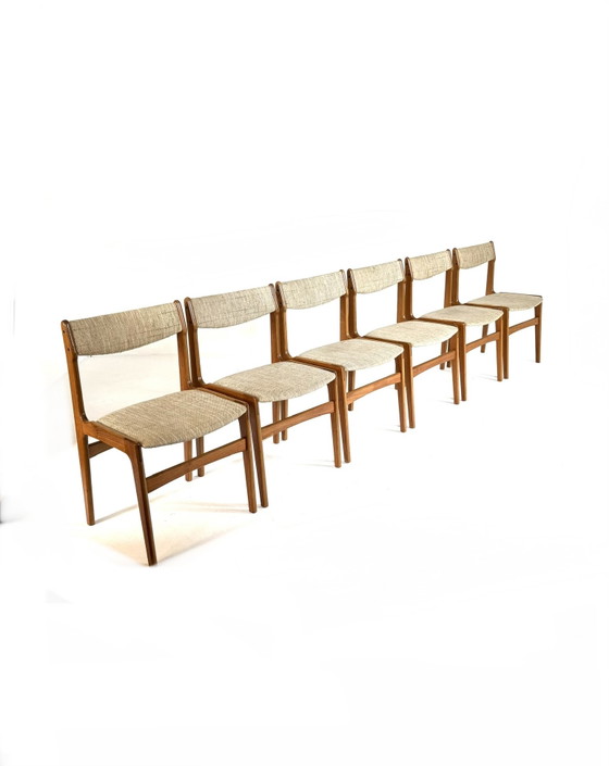 Image 1 of 6 chaises de salle à manger vintage, Erik Buch ‘70