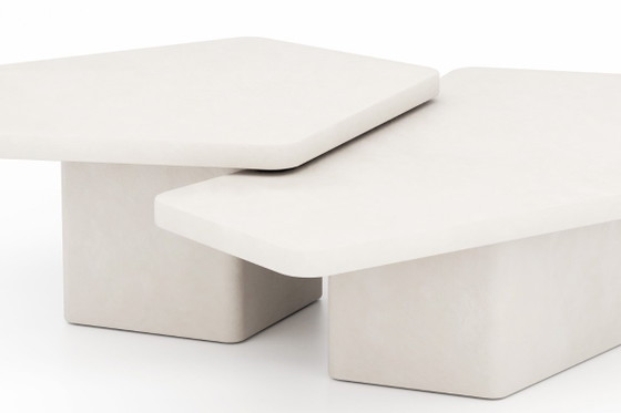 Contemporary Plaster Coffee Table Set Mortex – Atelier BB, Salontafels, Other (photo 12 of 18)