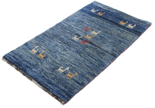 Original Perserteppich Gabbeh Ghashghai Orientteppich 140 cm x 83 cm Alt Natur