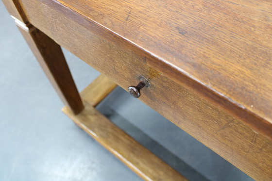 Image 1 of Gerestaureerde antieke eiken tafel uit 1930, Tsjecho-Slowakije