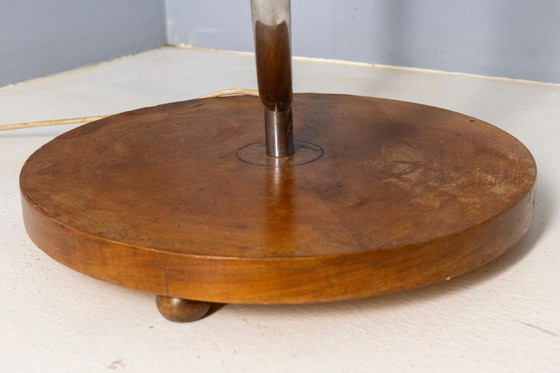 Image 1 of Lampada da terra con tavolino, Jindřich Halabala, anni '30-'40, Cecoslovacchia