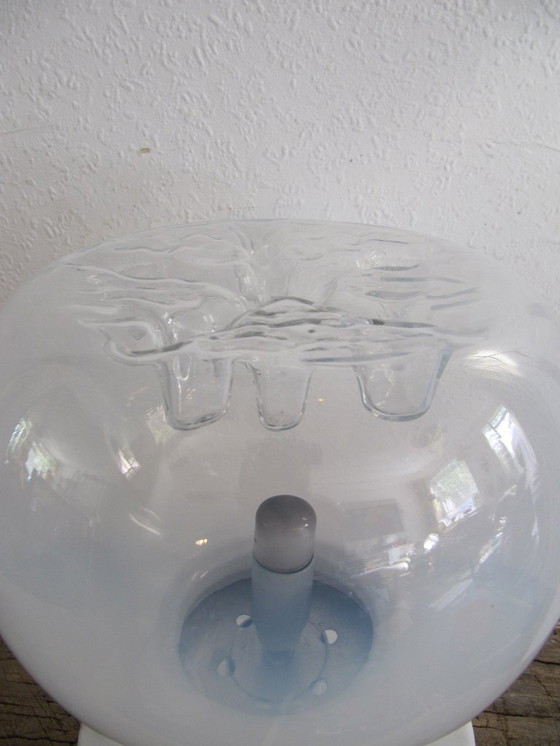 Image 1 of Tafellamp Murano Mazegga Carlo Nason glas marmer chroom Italy 60's