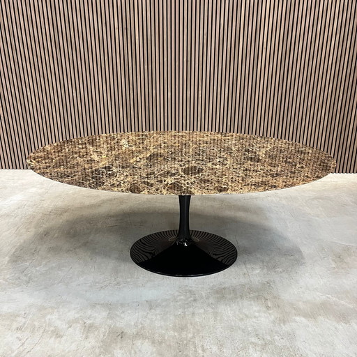 Knoll Saarinen Table tulipe haute - 198 cm - marron emperador