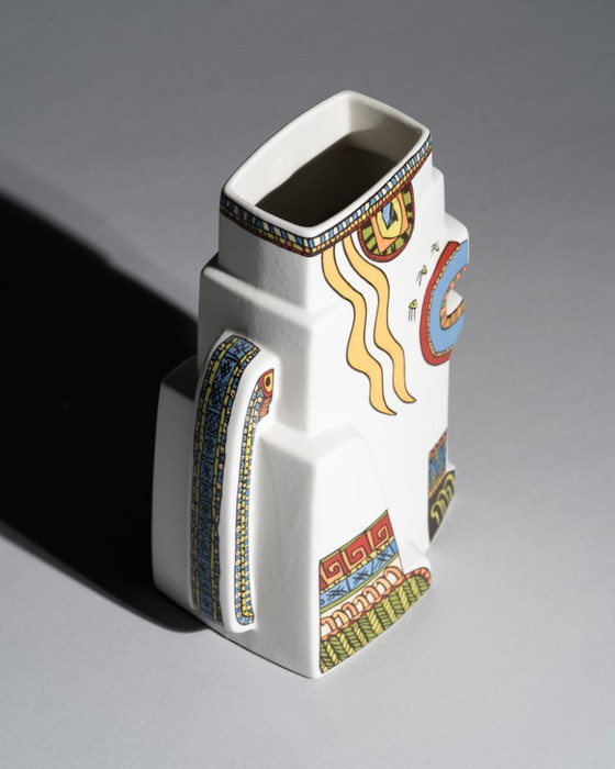 Image 1 of RARE Rosenthal Javier Mariscal Serie "Leones" Vase Postmodern Graphic
