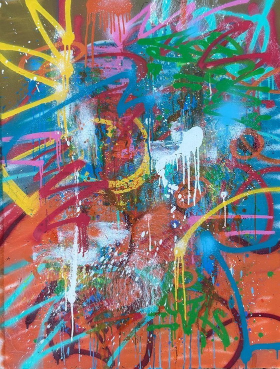 Image 1 of REYES - Disordine esplosivo - Dipinto dell'artista