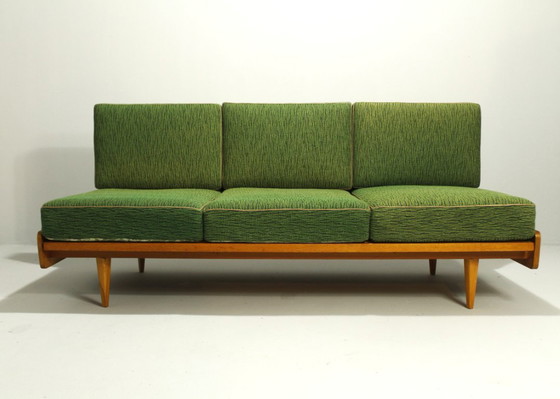 Interier n.p. PRAHA Pohovka 54-16 divano letto, verde, Divani letto, Legno, Tessile, Vintage (foto 8 di 15)
