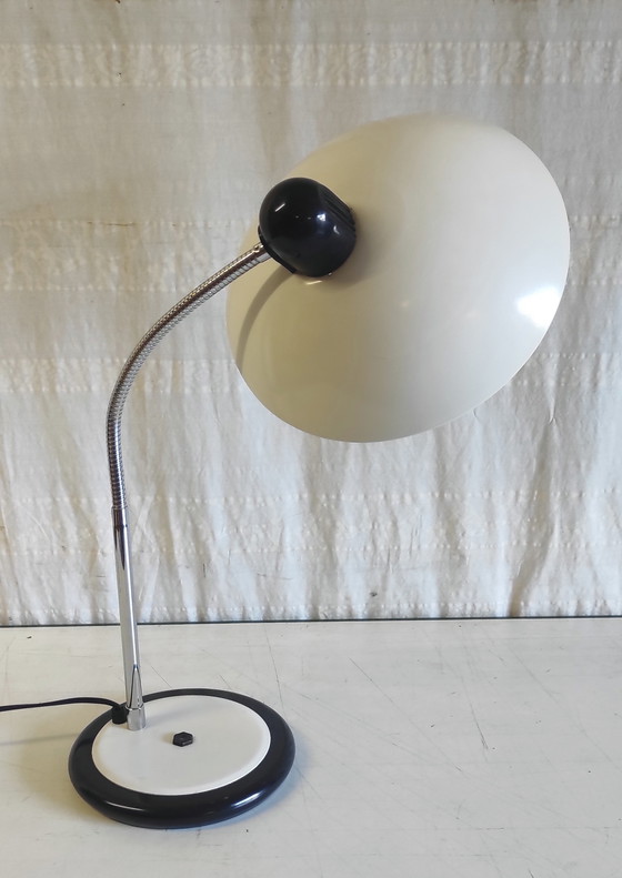 Image 1 of Articulated table lamp in beige and chrome metal - mid-20th century
