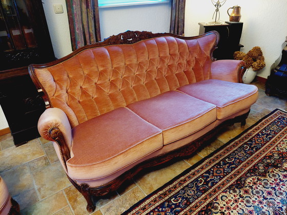 Image 1 of Baroque seating area, three-seater sofa with two armchairs