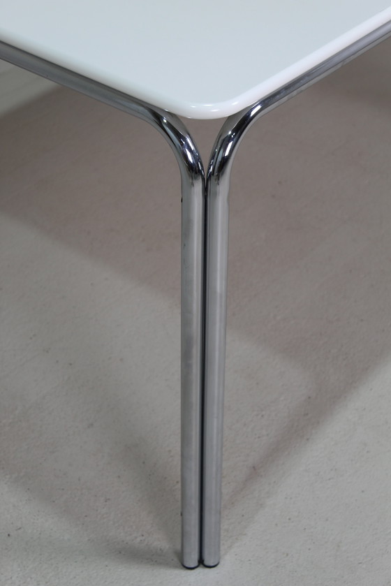 Image 1 of Vintage Design Eettafel, Wit, TECTA Jaren '70