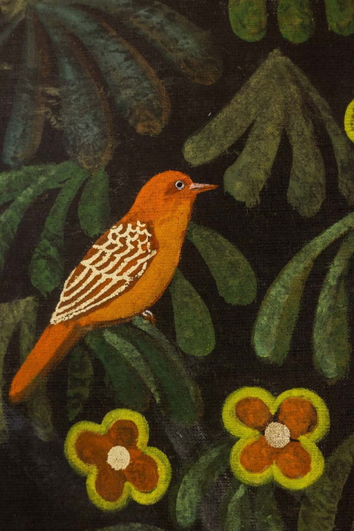 Groot acrylschilderij op linnen canvas. Hedendaags werk.