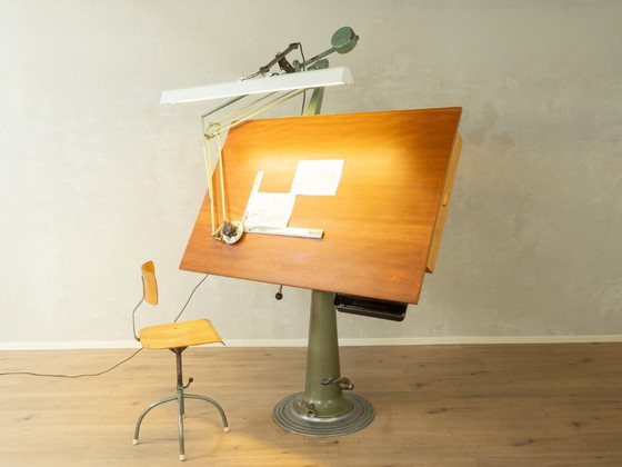 1950s Drafting Table, Domkraft AB Nike Eskilstuna – Desk, Metal, Wood (photo 4 of 14)