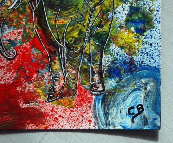 Elephants on confetti – CB, Art, Other, Canvas (photo 10 of 10)