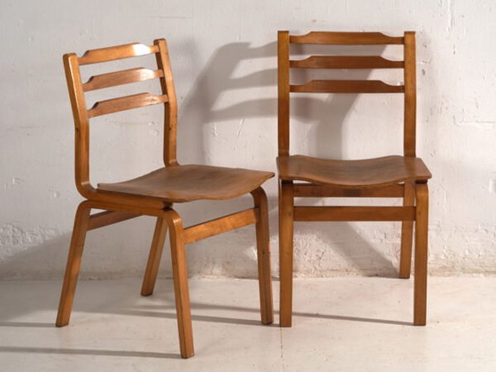 Chaises anciennes en hêtre et contreplaqué moulé – Europe Centrale, circa 1960 #S3 (photo 32 of 40)