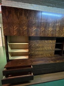 Mid-century palissander houten wandmeubel