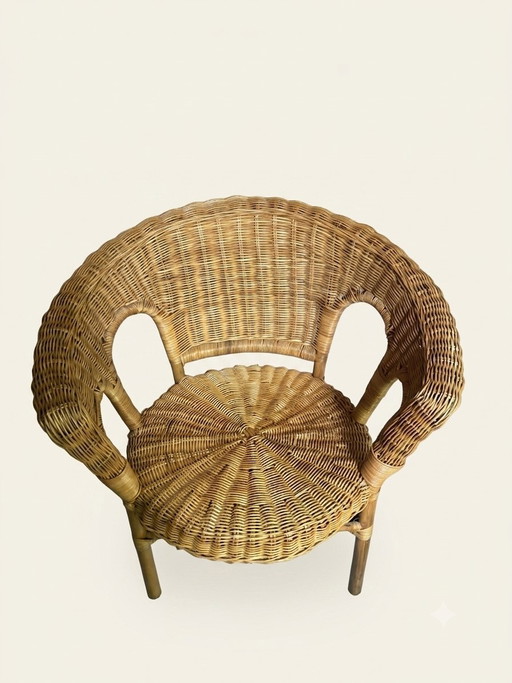 Vintage rattan armchair