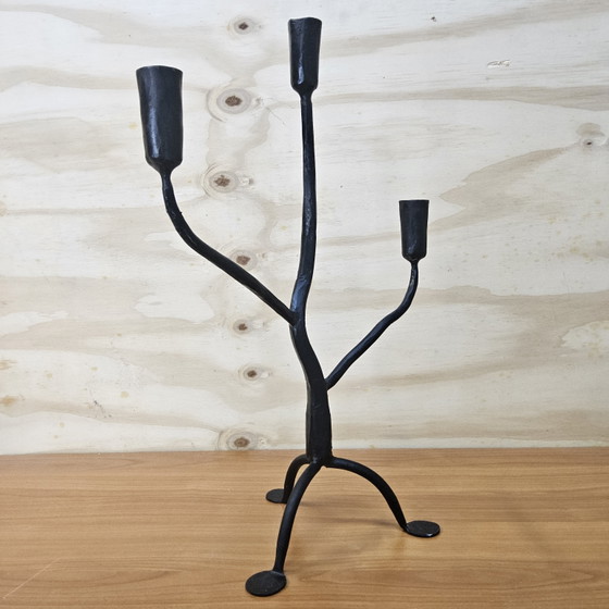 Albero portacandele in ferro battuto biologico fatto a mano (3 candele) – Iron (photo 11 of 15)