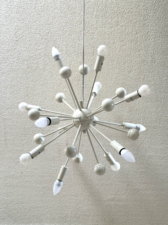 Image 1 of Lampadario atomico Sputnik vintage - Icona degli anni '80 | Altezza regolabile