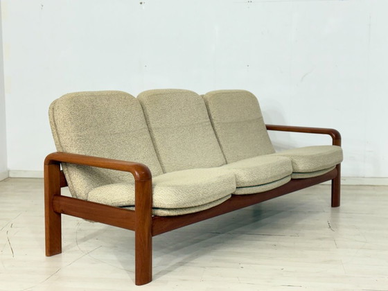 Image 1 of Vintage Dyrlund Teak Sofa | Solid Wood 3-Seater Couch | Design Classic
