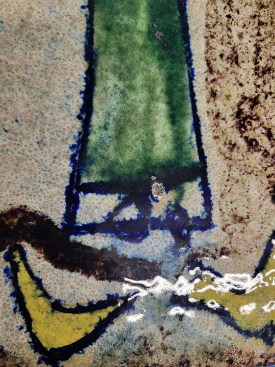 Image 1 of 3 piastrelle artistiche in ceramica 1960