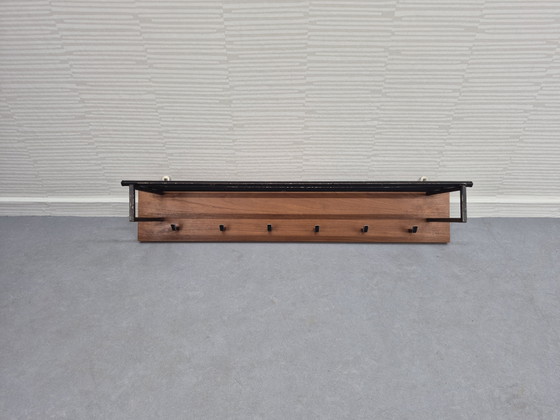 Appendiabiti da parete vintage. In teak con dettagli in metallo, anni '60. – Wood (photo 6 of 11)